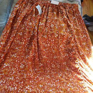 Old Navy floral midi skirt with elastic waist